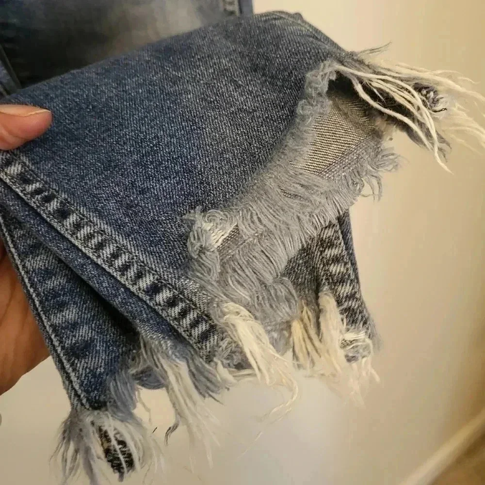 3x1 Made Here High Rise Frayed Hem Jeans in ACE(25)
